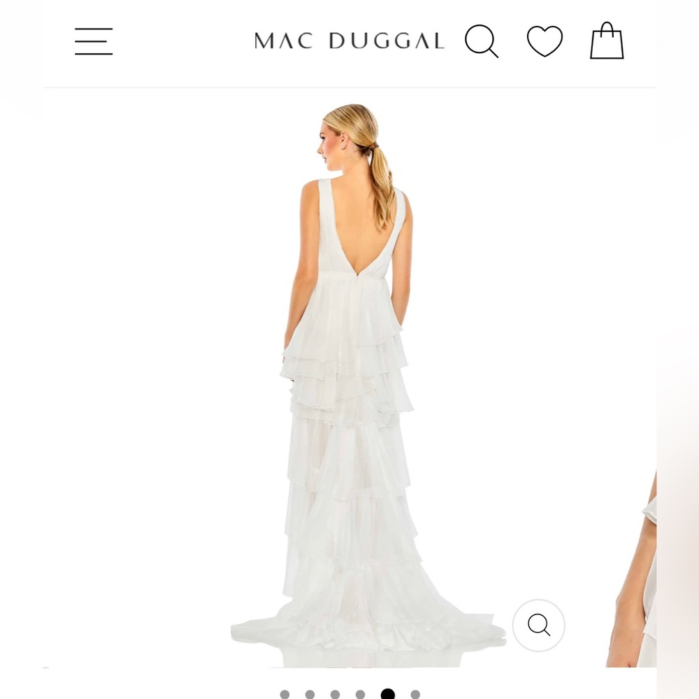 HIGH LOW TIERED GOWN WITH BUILT IN BODYSUIT